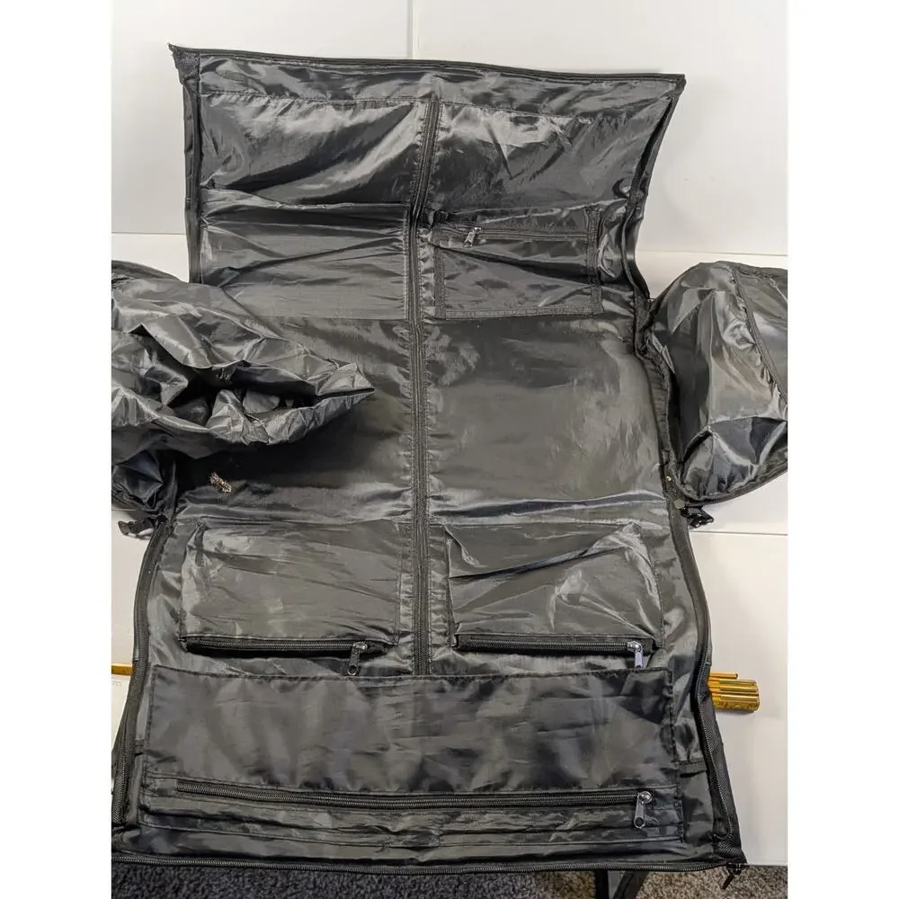 Swiss Design Hanging Garment Bag Convertible Duffel Suit Travel Bag Black 24